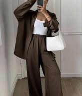 Льняной костюм свободного кроя SNV-10132A780