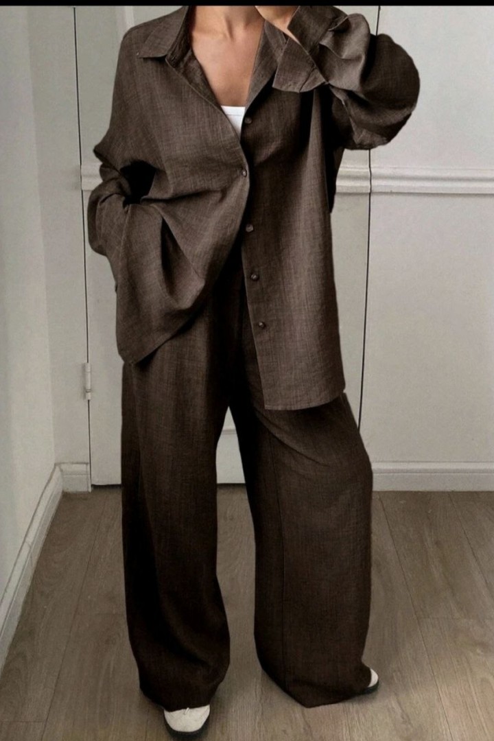 Льняной костюм свободного кроя SNV-10132A780