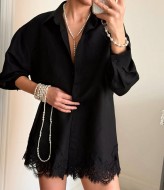 Костюм оригінального крою з мереживом VOL-750A750