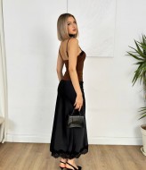 Шелковая юбка с кружевом ELZ-407A350