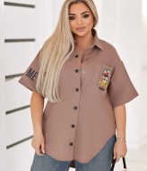 Льняная женская рубашка  IRI-059A15