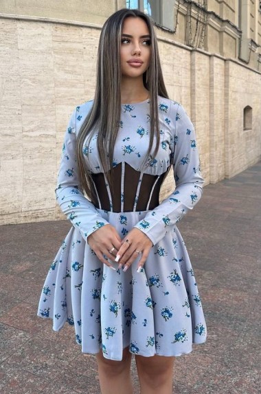 Сукня з імітацією корсету YLM-526A420