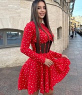 Сукня з імітацією корсету YLM-526A420