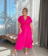 Платье с резинкой под грудью  VIA-286A9