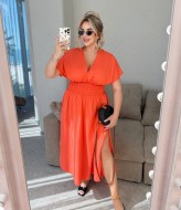 Платье с резинкой под грудью  VIA-286A9