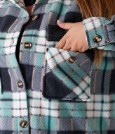Удлиненная рубашка в клетку женская MOV-610A800