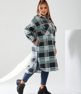 Удлиненная рубашка в клетку женская MOV-610A800