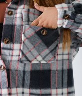 Удлиненная рубашка в клетку женская MOV-610A800