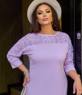 Платье с кружевной вставкой SMO-1281A16