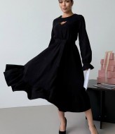 Платье с поясом на талии  IMMA-285A520