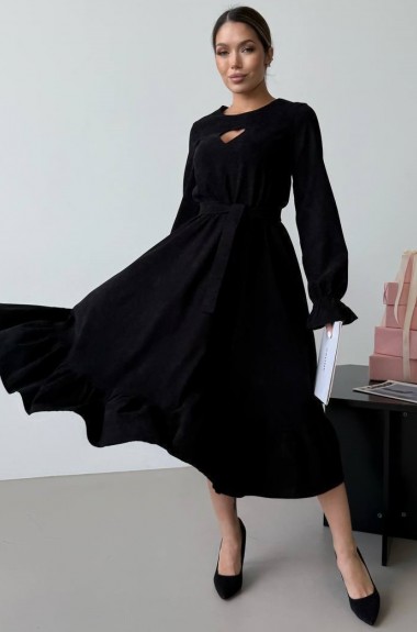 Платье с поясом на талии  IMMA-285A520