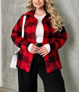 Женская теплая рубашка в клетку  YS-2068A520B570 Женская теплая рубашка в клетку  YS-2068A520B570