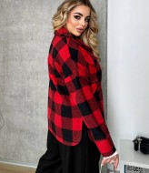 Женская теплая рубашка в клетку  YS-2068A520B570 Женская теплая рубашка в клетку  YS-2068A520B570