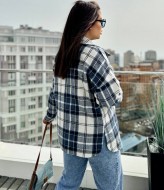 Женская теплая рубашка в клетку  YS-2068A520B570 Женская теплая рубашка в клетку  YS-2068A520B570