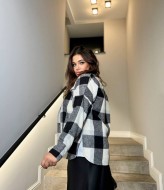 Женская теплая рубашка в клетку  YS-2068A520B570