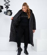 Длинное стеганое пальто NU-1354A35