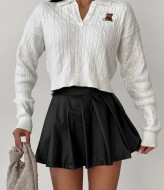 Кожаные шорты-юбка INNA-189A380