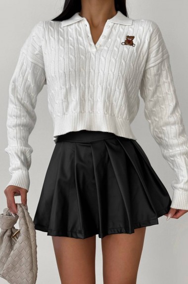 Кожаные шорты-юбка INNA-189A380