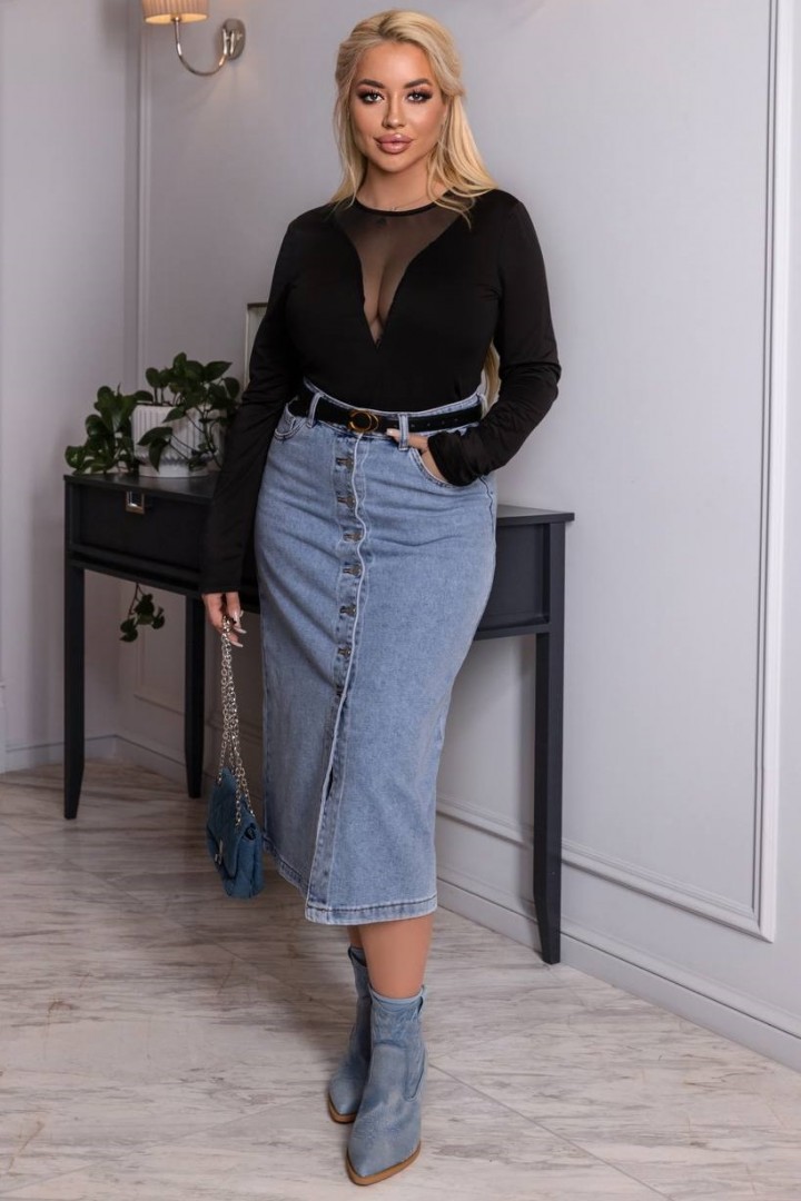 Боди с декольте сетка DOL-272A450