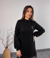 Ангоровое платье с фатином TS-466A450