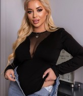 Боди с декольте сетка DOL-272A450