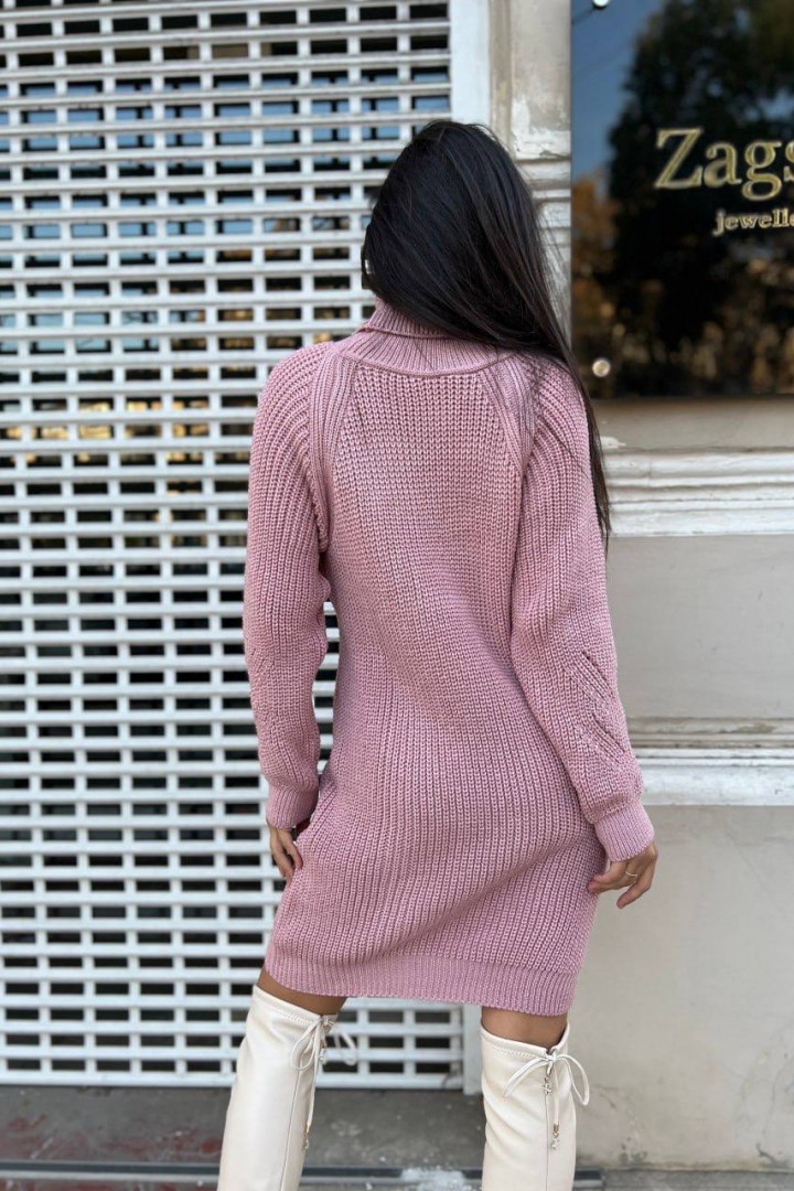 Вязаное платье с горловиной IND-5019A560