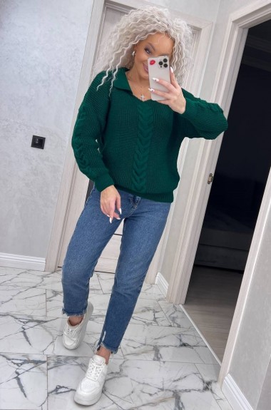 Свитер с отложенным воротником IND-5052A520