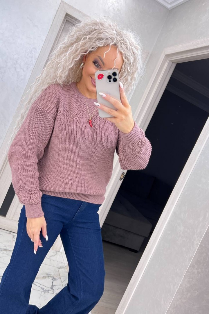 Женский однотонный свитер IND-5055A520