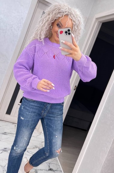 Женский однотонный свитер IND-5055A520