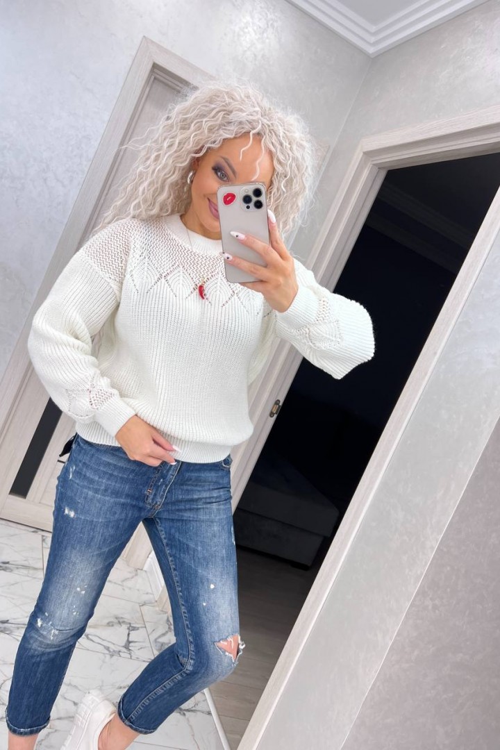 Женский однотонный свитер IND-5055A520