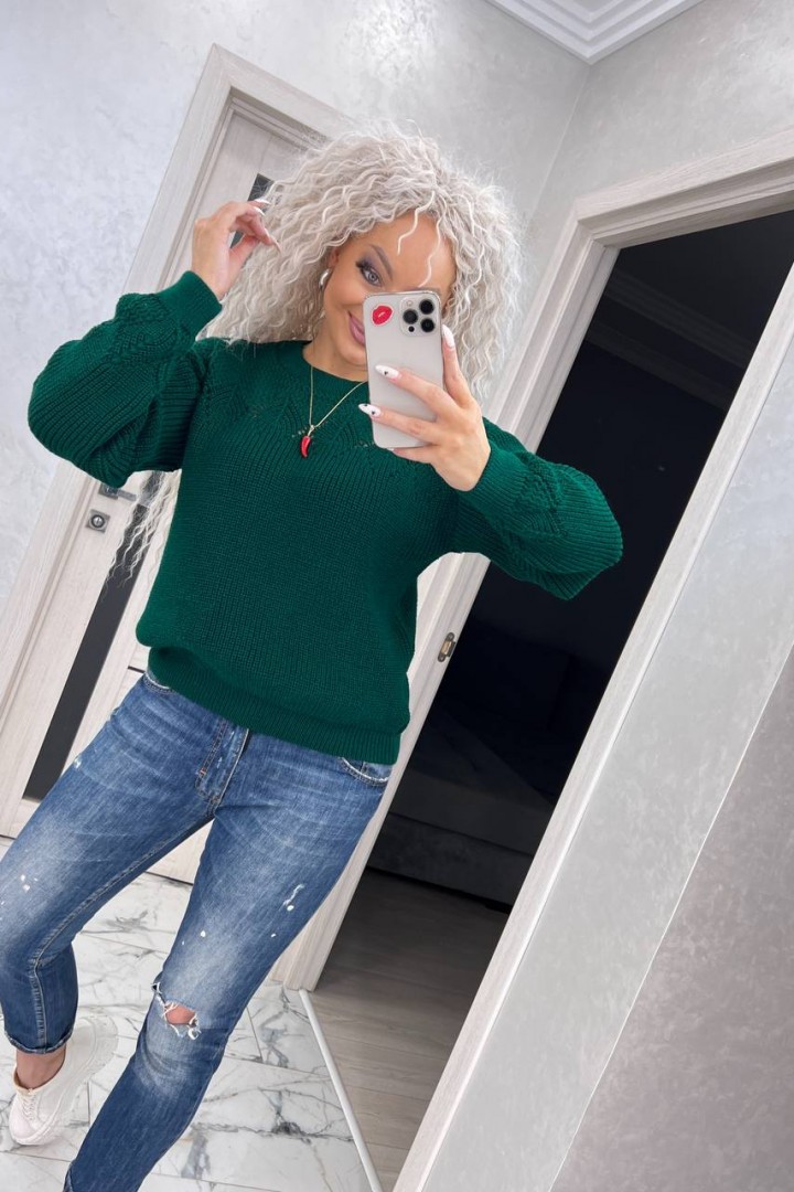 Женский однотонный свитер IND-5055A520