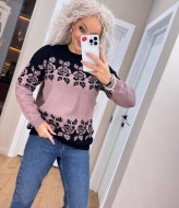 Свитер с цветочным орнаментом IND-5073A510