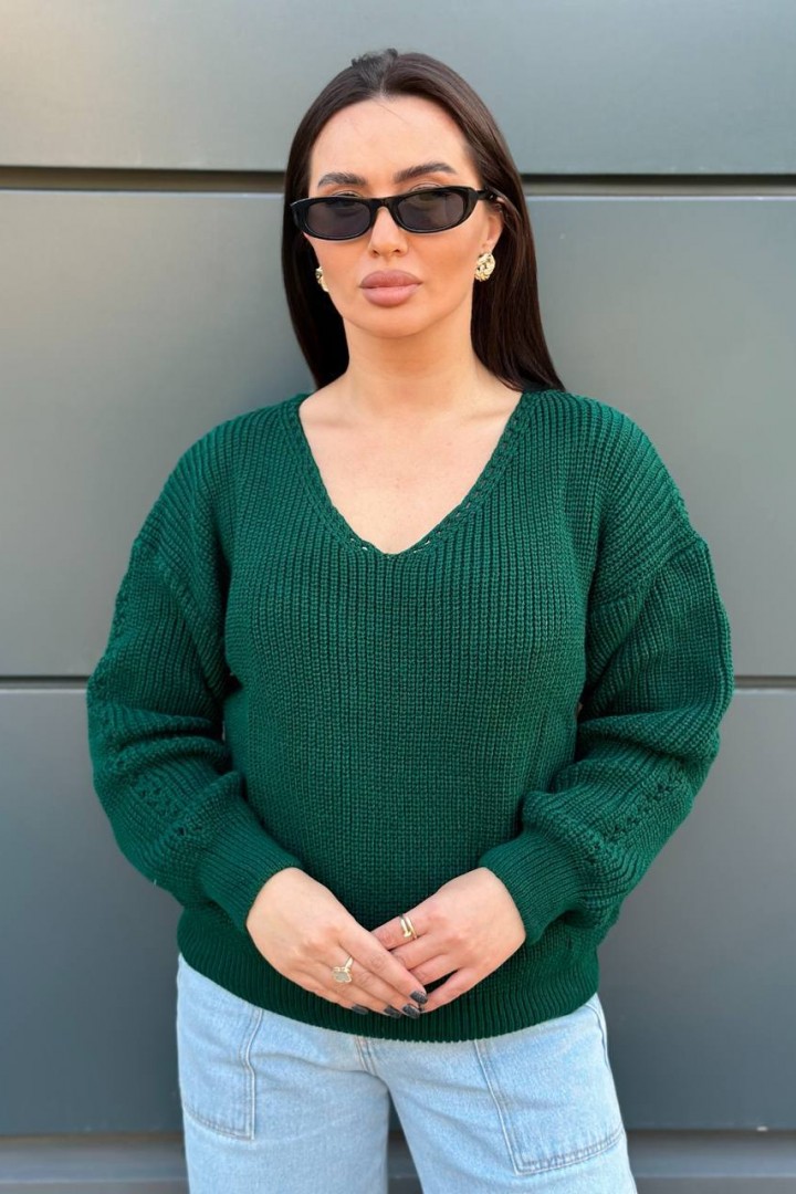 Свитер с глубоким V-образным вырезом IND-5080A480