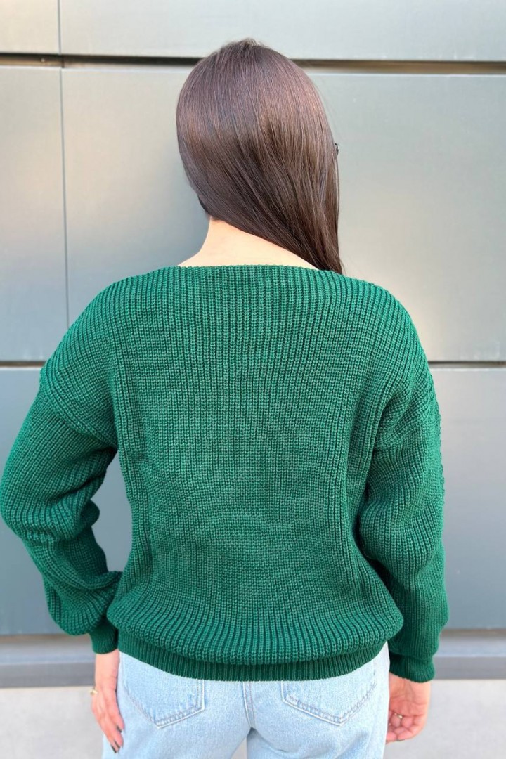 Свитер с глубоким V-образным вырезом IND-5080A480