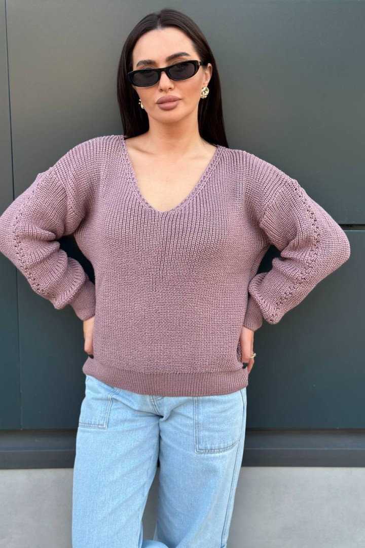 Свитер с глубоким V-образным вырезом IND-5080A480