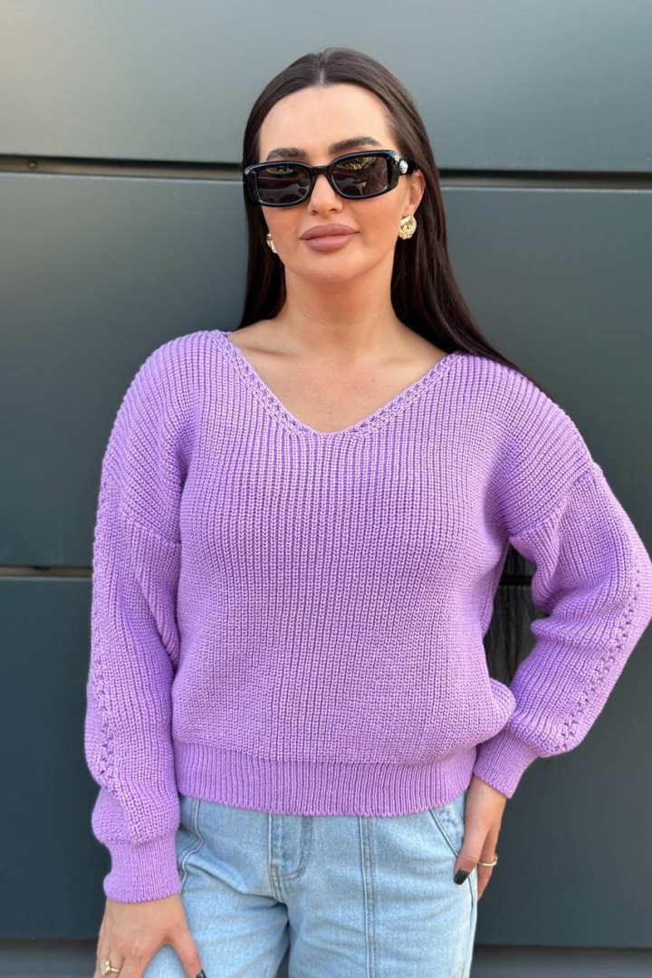 Свитер с глубоким V-образным вырезом IND-5080A480