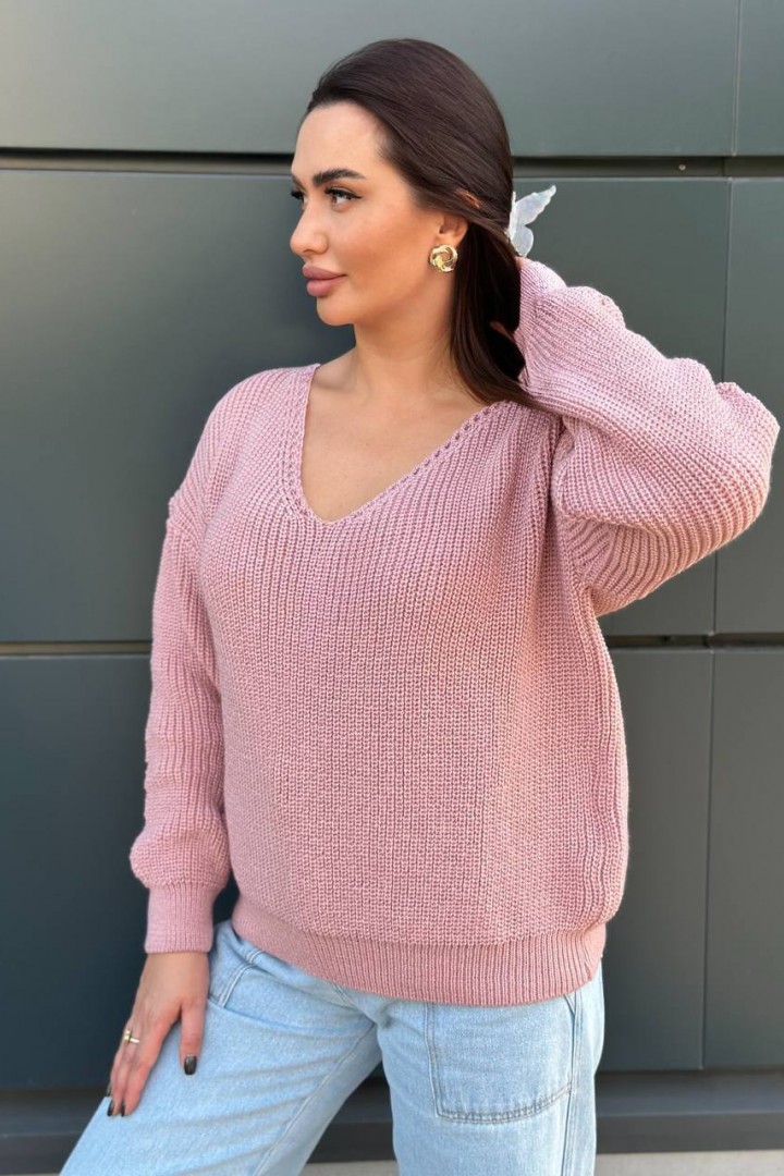 Свитер с глубоким V-образным вырезом IND-5080A480