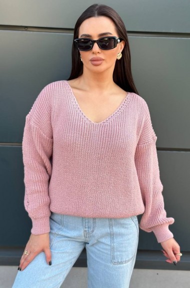 Свитер с глубоким V-образным вырезом IND-5080A480