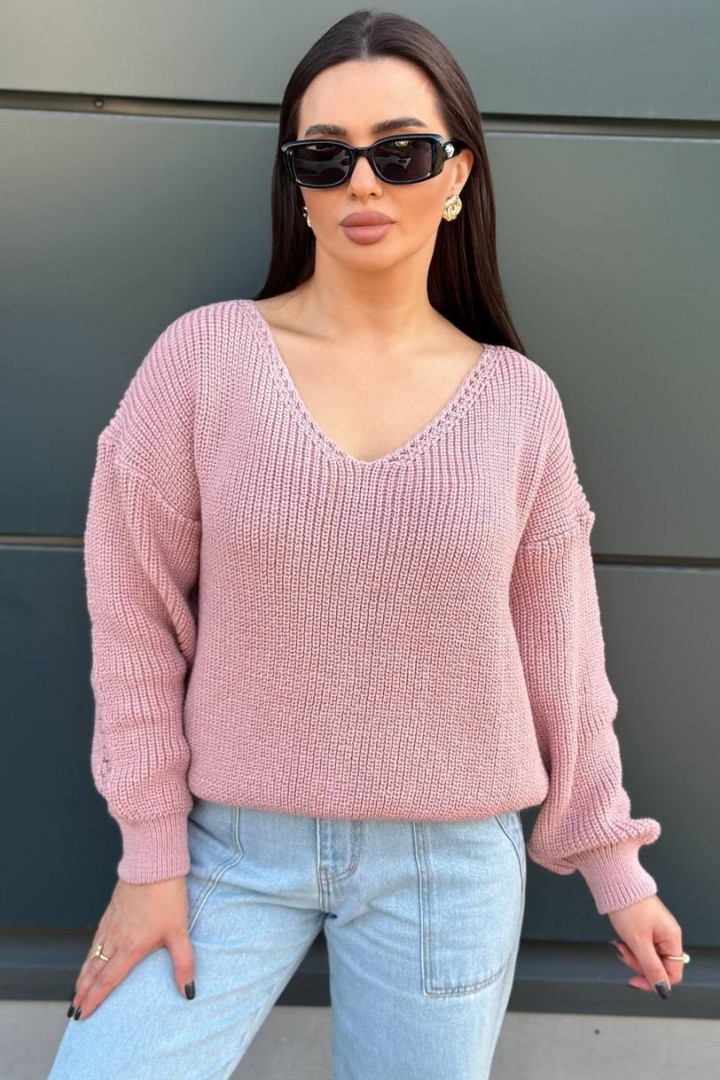 Свитер с глубоким V-образным вырезом IND-5080A480
