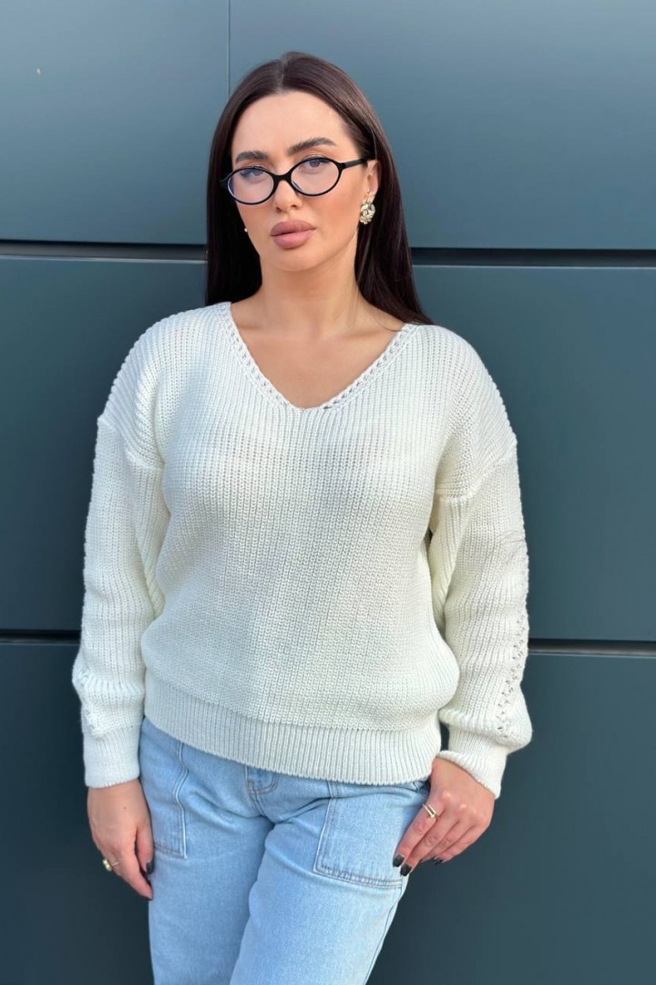 Свитер с глубоким V-образным вырезом IND-5080A480