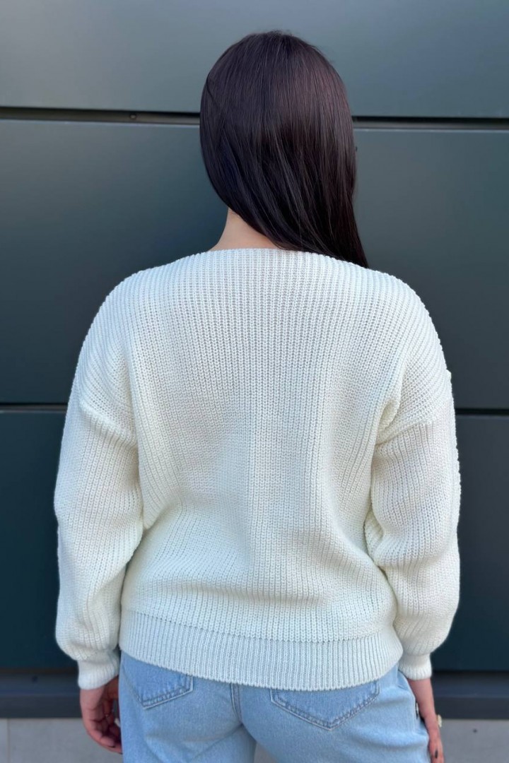 Свитер с глубоким V-образным вырезом IND-5080A480