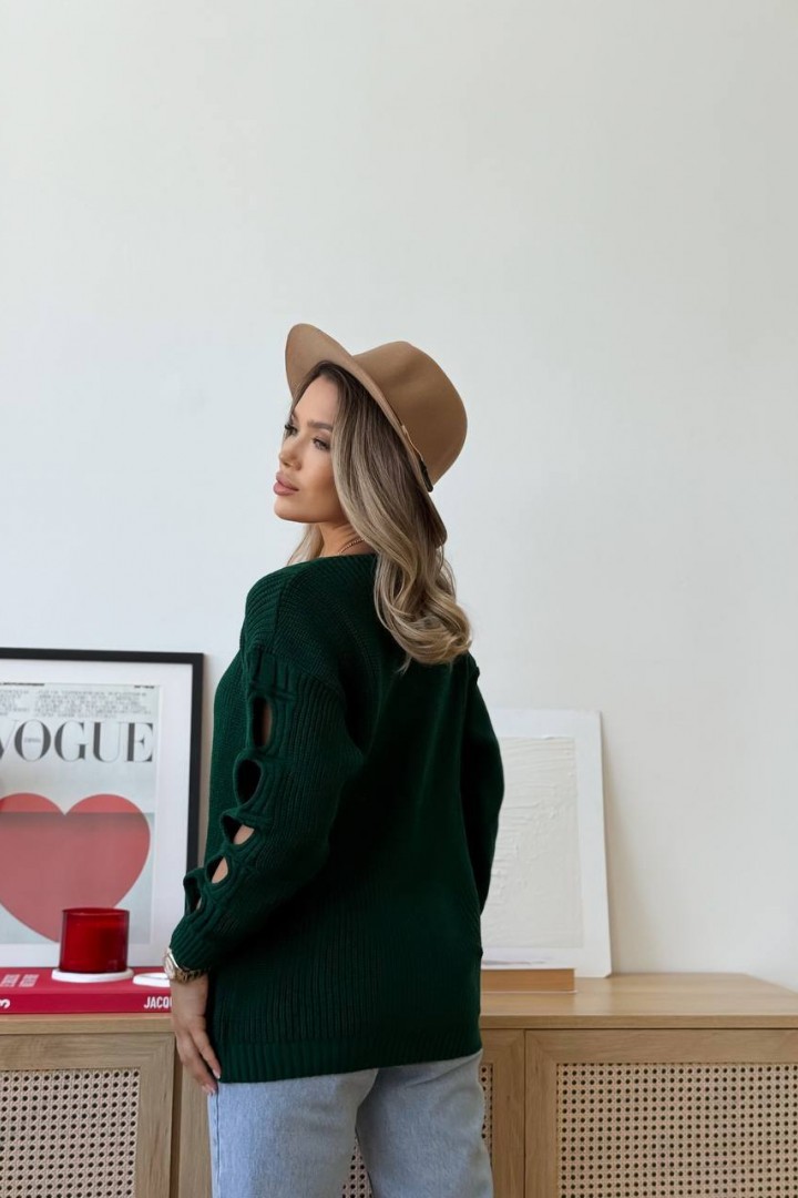 Свитер с разрезами на рукавах IND-5079A530