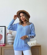 Свитер с разрезами на рукавах IND-5079A530