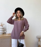 Свитер с разрезами на рукавах IND-5079A530