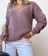 Свитер с разрезами на рукавах IND-5079A530