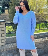 Вязаное платье с ажурными рукавами IND-5082A590