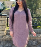 Вязаное платье с ажурными рукавами IND-5082A590