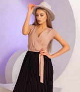 Платье с юбкой плиссе NJ-CF-322A8