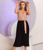 Платье с юбкой плиссе NJ-CF-322A8