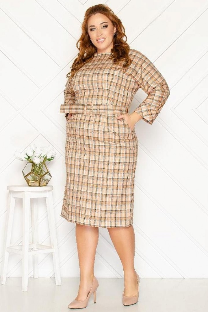 Платье в клетку GOL-1690A800